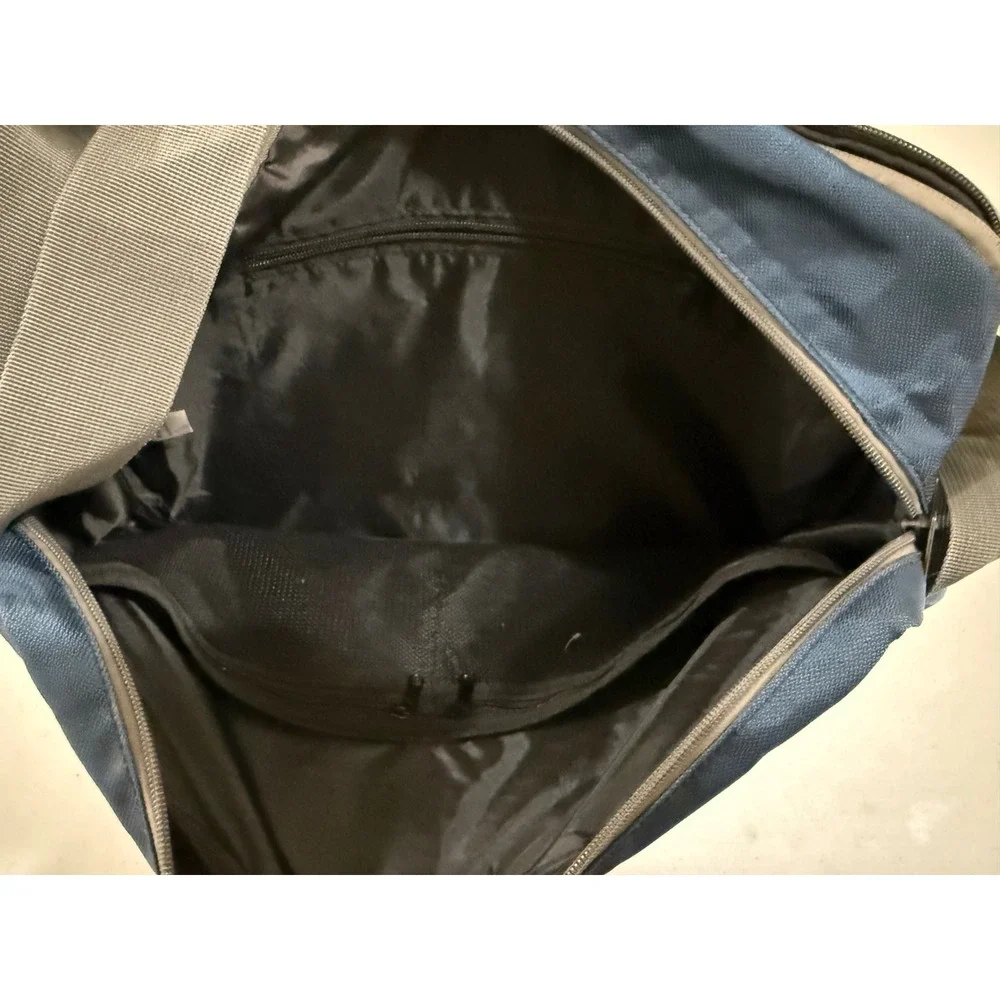 Vonxury Messenger Bag Blue Grey Ballistic Nylon Laptop Crossbody Tech Bag